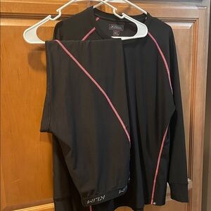 Klim Solstice Women's Black and Pink L Base Layer Top and Pant Set